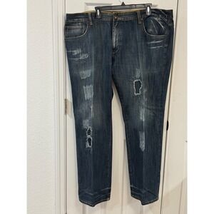 Pepe‎ Jeans Men's 42x32 Distressed Straight Leg Denim – Rugged Vintage Look